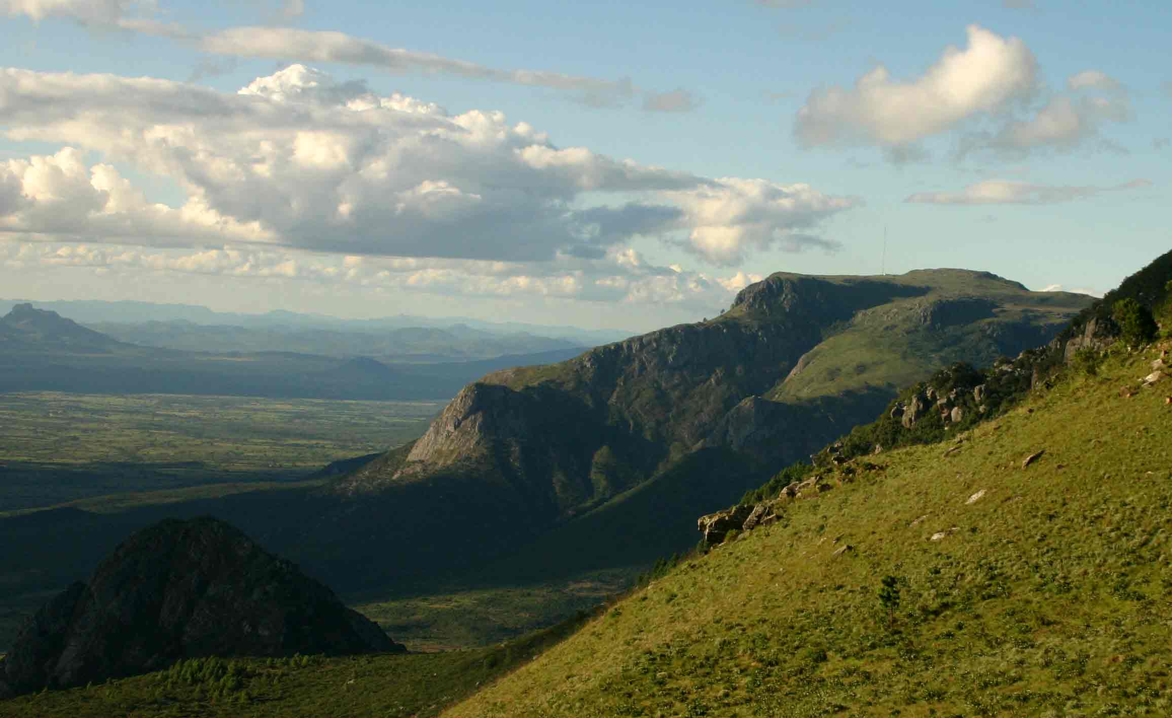 View of Rukotso from World's View, high ground to the south