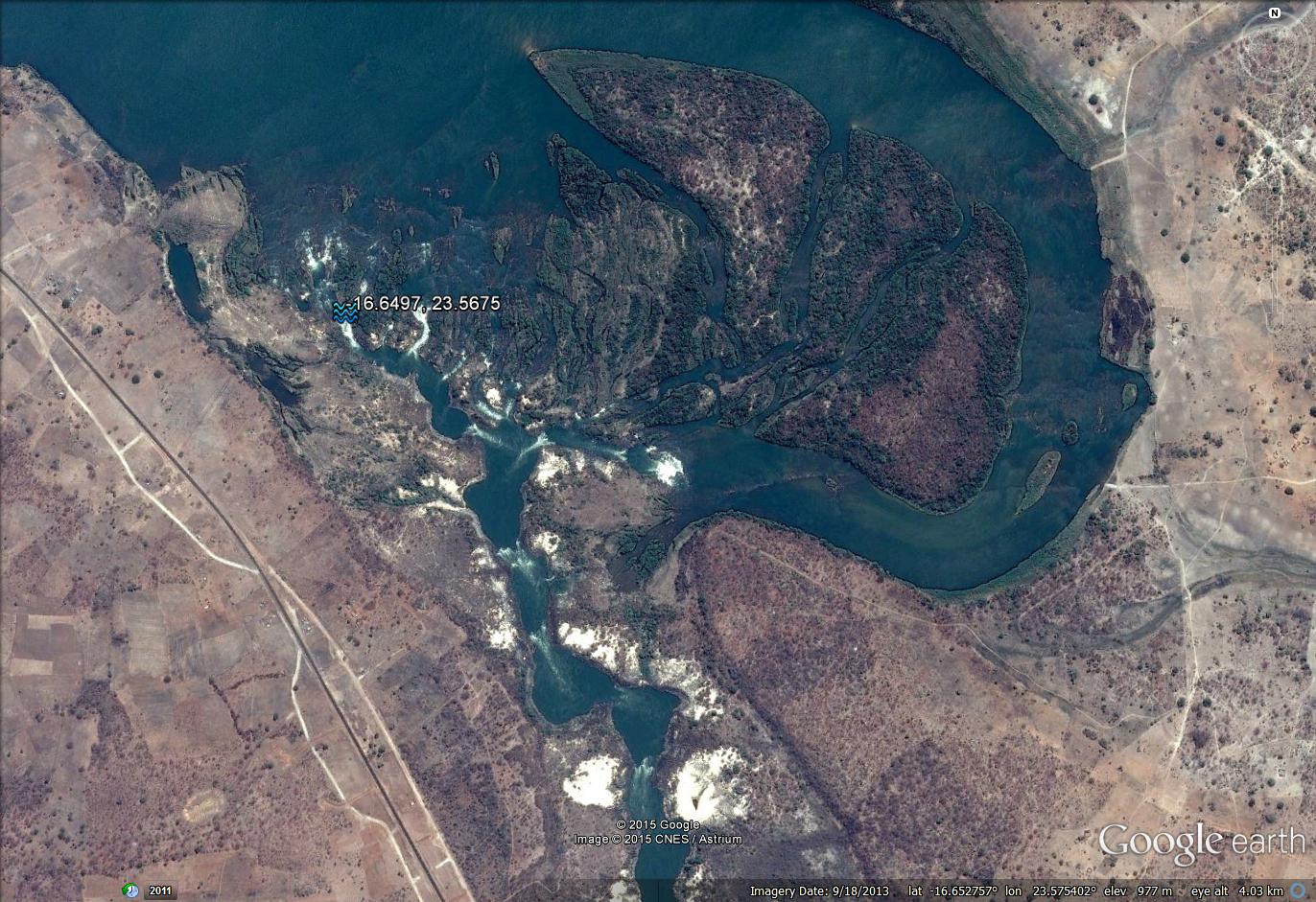 Ngonye Falls National Park, mainland and island