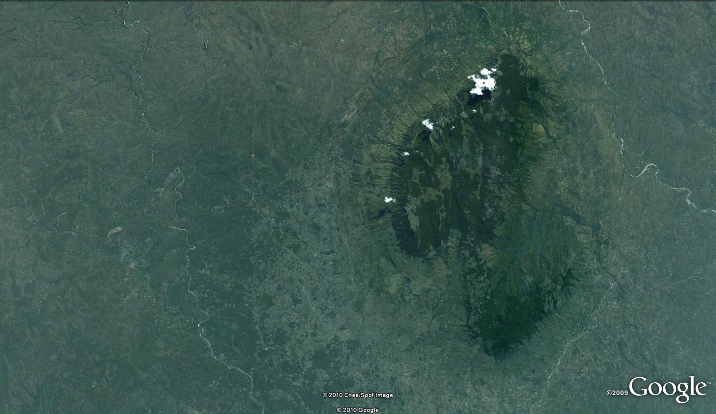 Satellite image Mt Gorongosa
